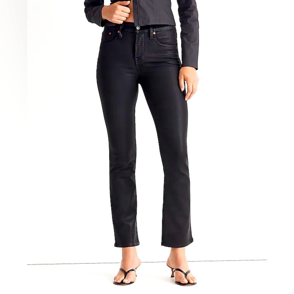 Madewell - NWT - Kick Out Jeans in True Black Wash: Coated Edition - W 27